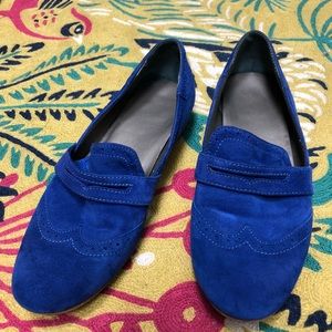 Anthropologie Blue Suede Shoes